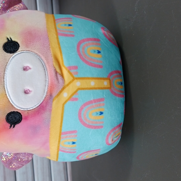•Squishmallow Jaime Rainbow Tie Dye Pegasus Unicorn in Pajamas 8” Plush Toy - Picture 12 of 12